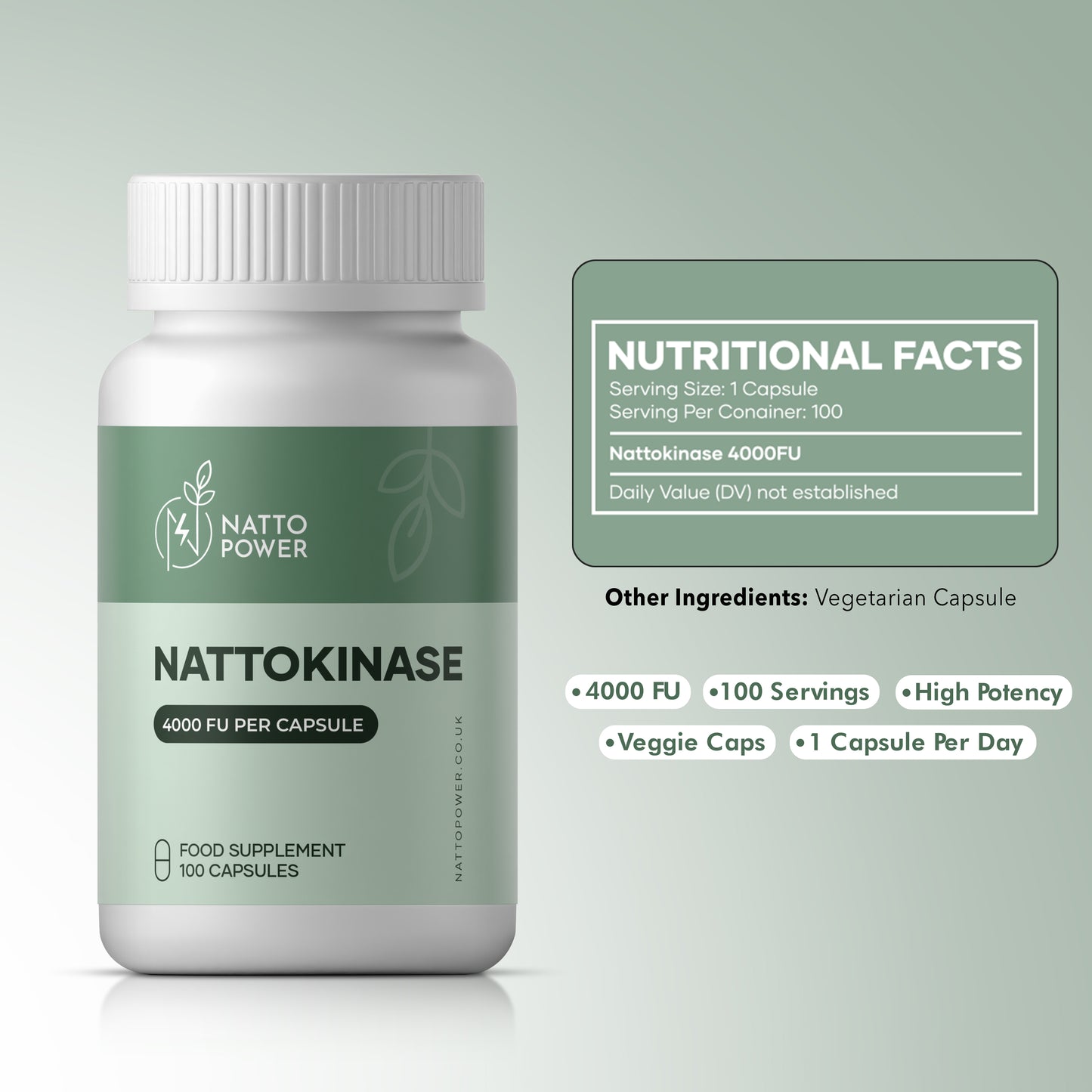 Nattopower Nattokinase - 4000 FU Per Capsule