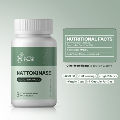 Nattopower Nattokinase - 4000 FU Per Capsule